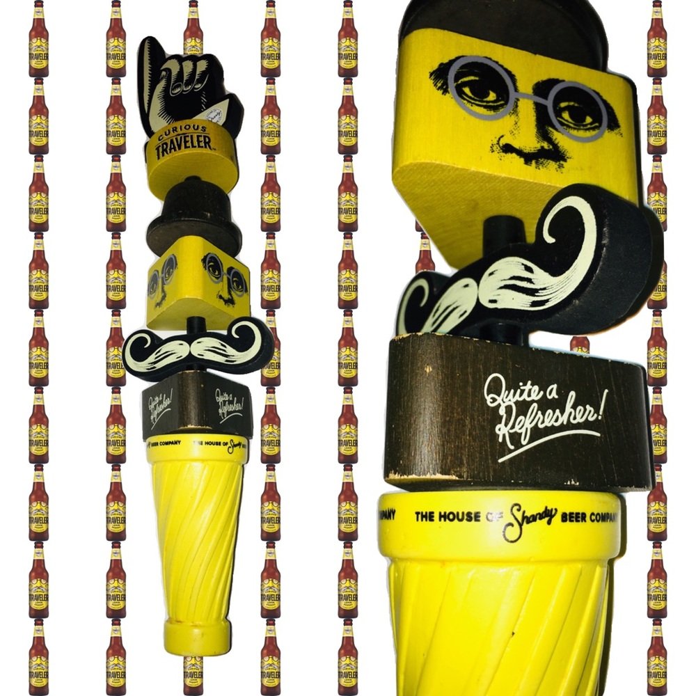 CURIOUS TRAVELER BEER TAP HANDLE TRAVELER BEER CO